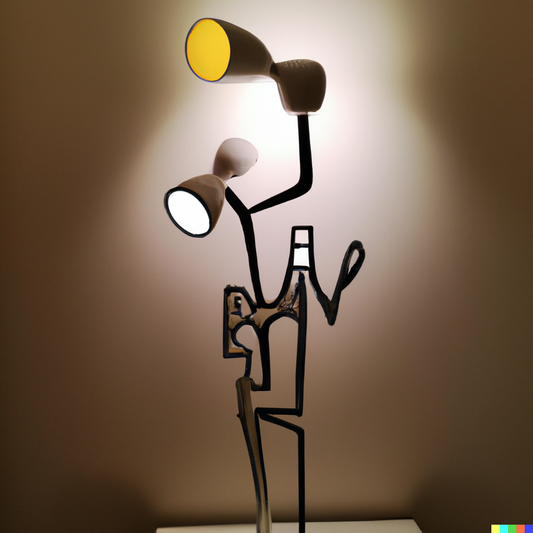 Floor Lamp in the Style of Picasso - Two Head Variation