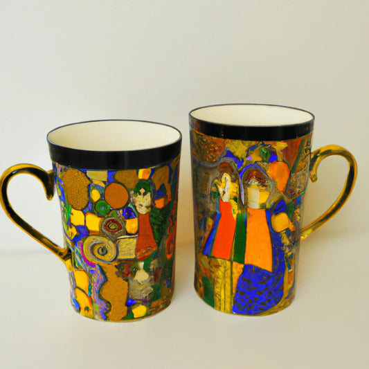 Coffee Mugs in the Style of Gustav Klmit